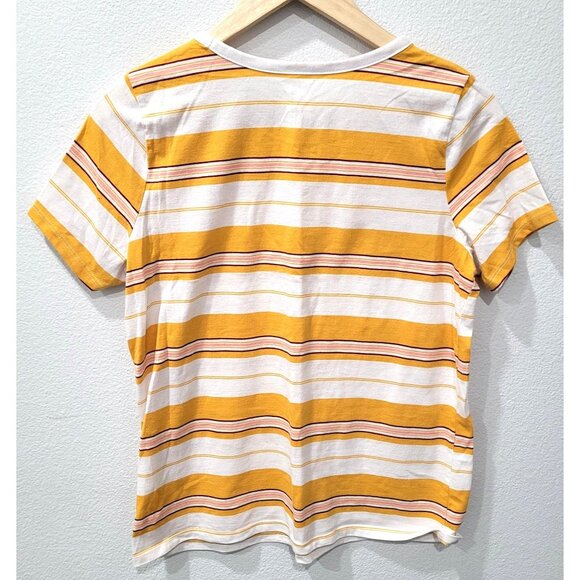 So Favorite Ringer Tee Yellow & White Striped Short Sleeve Shirt Size XXL - Picture 5 of 6